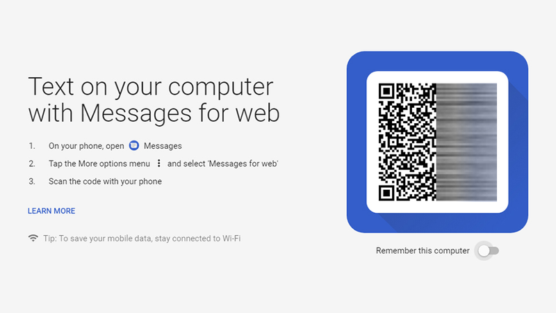 The web interface syncs with your phone, like WhatsApp.